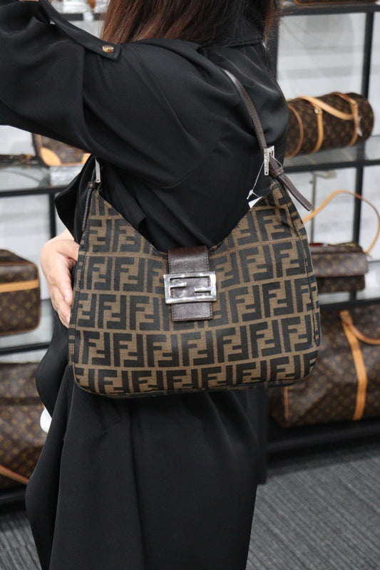 Rank A| FENDI Zucca Mamma Shoulder Bag |23050904