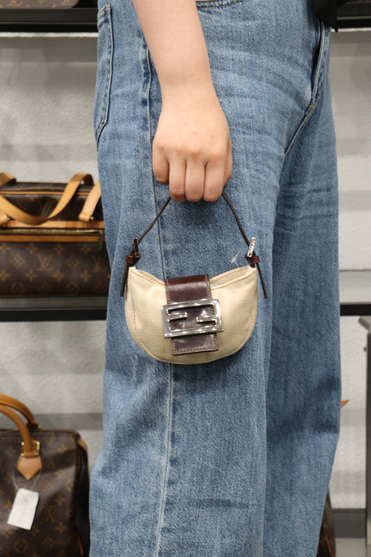 Rank A | FENDI Mini Croissant Pouch |23042213