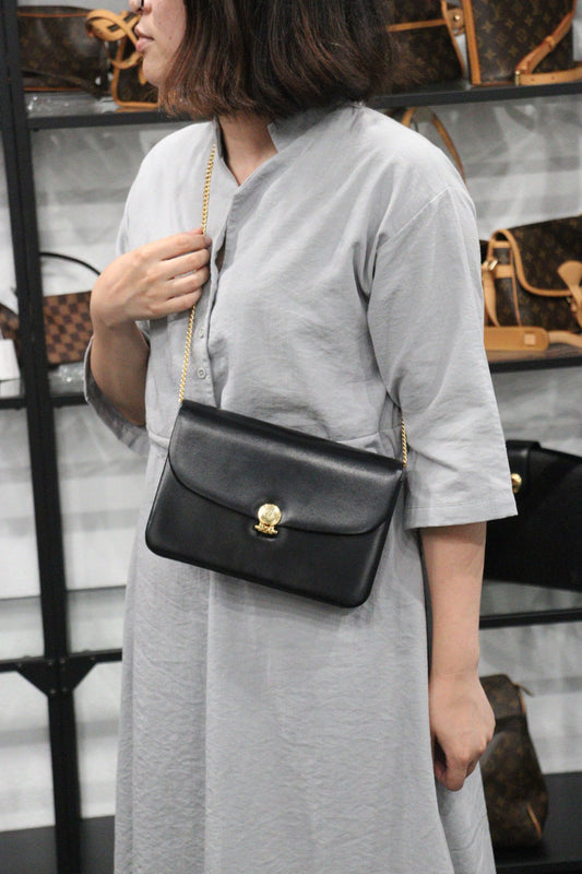 Rank AB | Dior Vintage Box Calf Shoulder Bag |V23070706