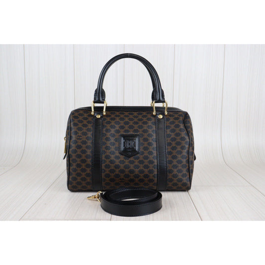 Rank A | CELINE Macadam Black Poston 25 Bag Shoulder Bag |23062934