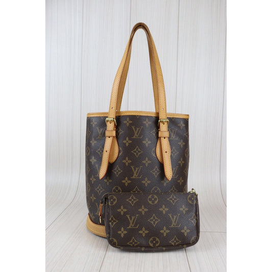 Rank AB | LV Monogram Petit Bucket PM Tote Bag |V23061004