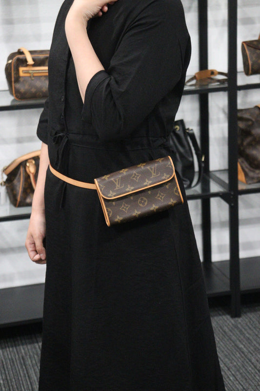 Rank A | LV Monogram Pochette Florentine Waist Bag XS|23061202
