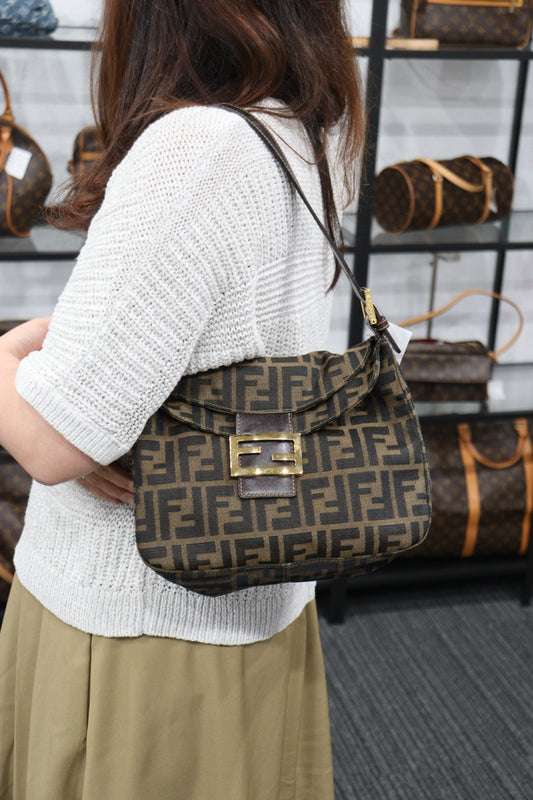 Rank AB | FENDI Zucca Mamma Shoulder Bag |23051503