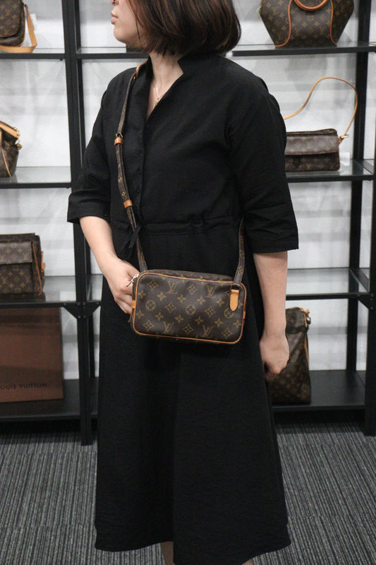 Rank AB|LV Monogram Pochette Marley Bandolier Shoulder Bag|23060621