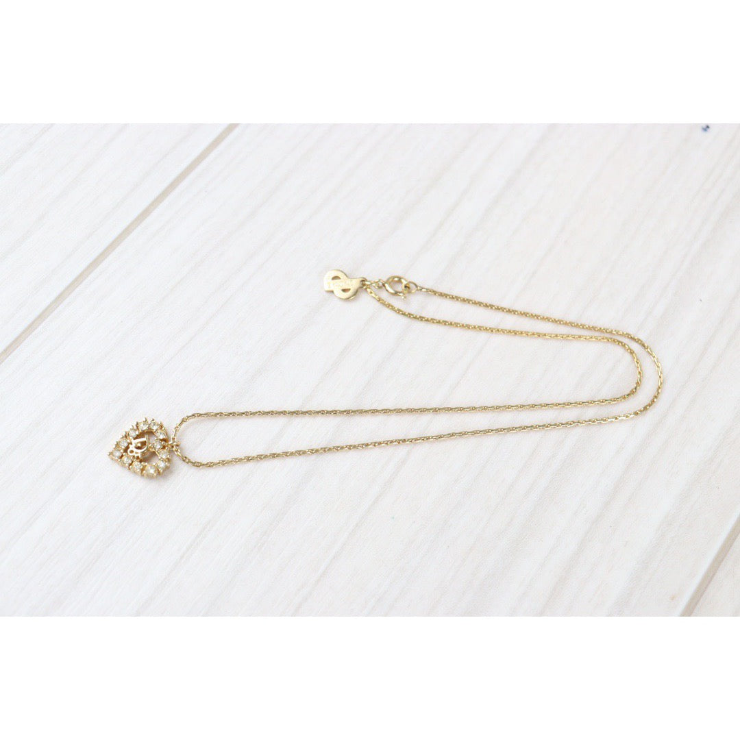 Rank A | Dior Heat Rhinestone Necklace |23051103