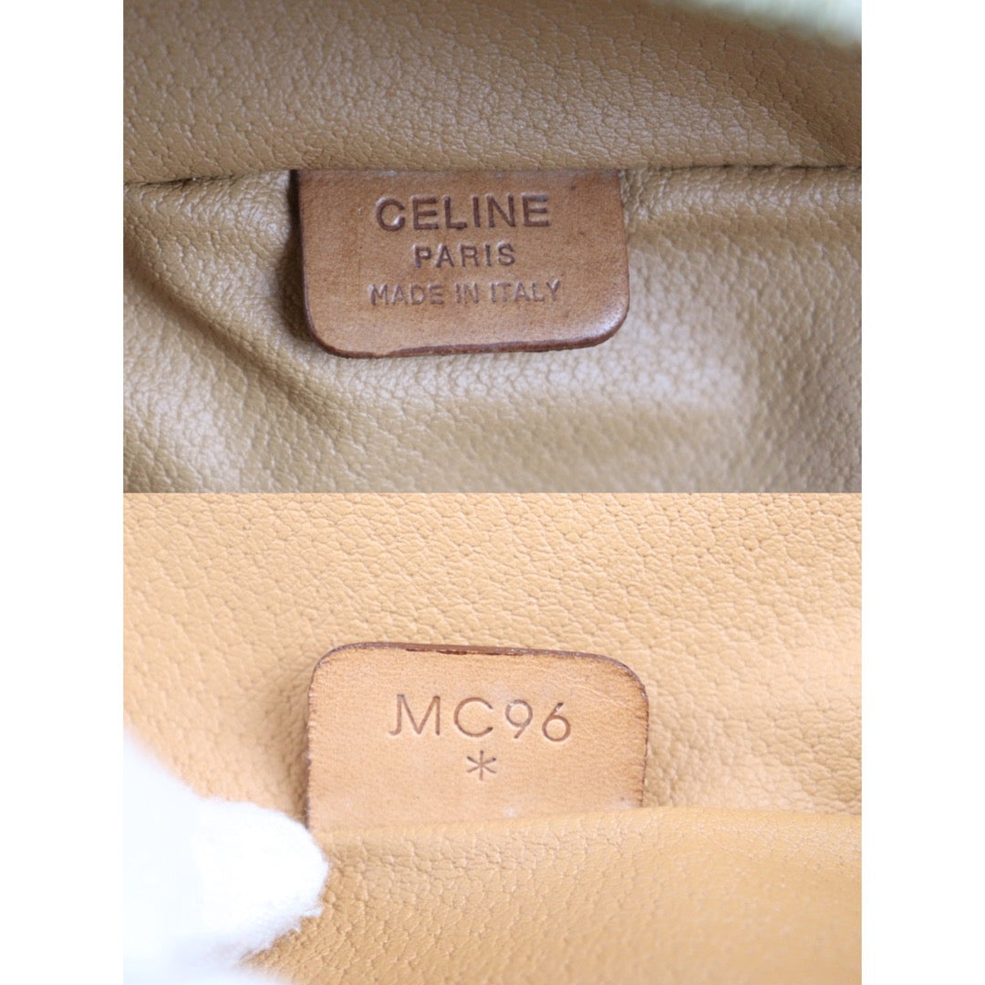 Rank A | CELINE Macadam Vanity Handbag |23052508