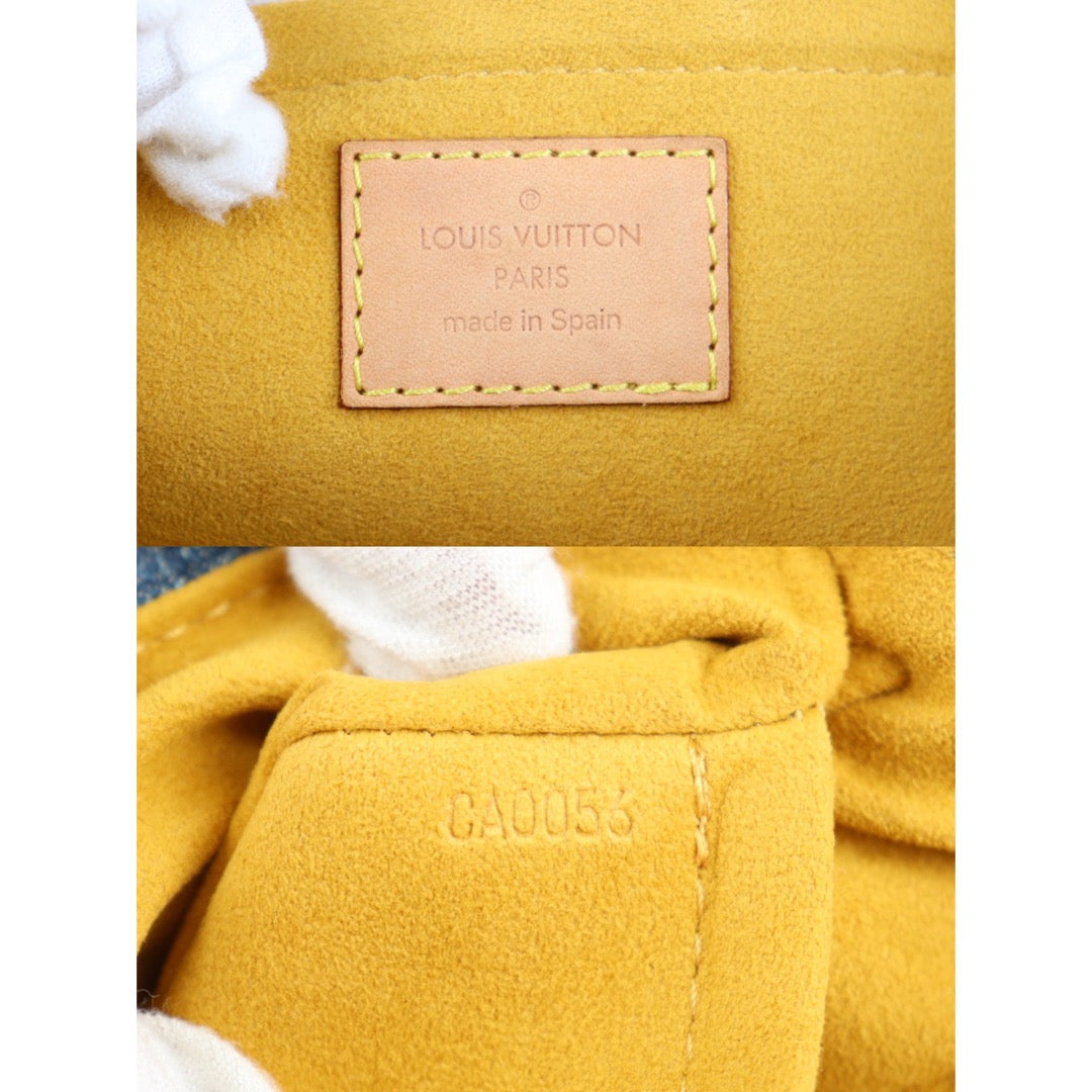 Rank A | LV Denim Mini Pleated Shoulder Bag |V23062346