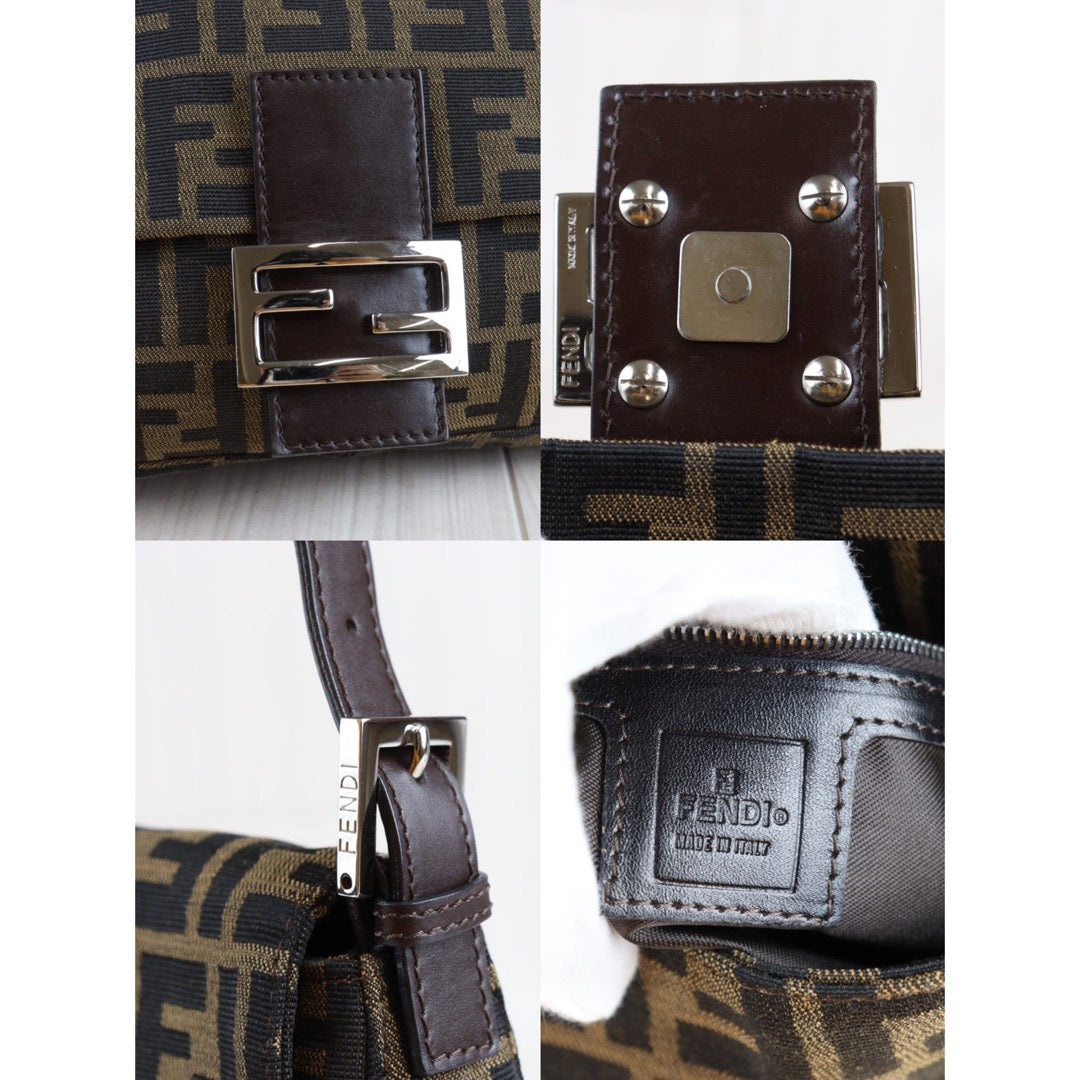Rank A| FENDI Zucca Mamma Baguette Shoulder Bag |23042207