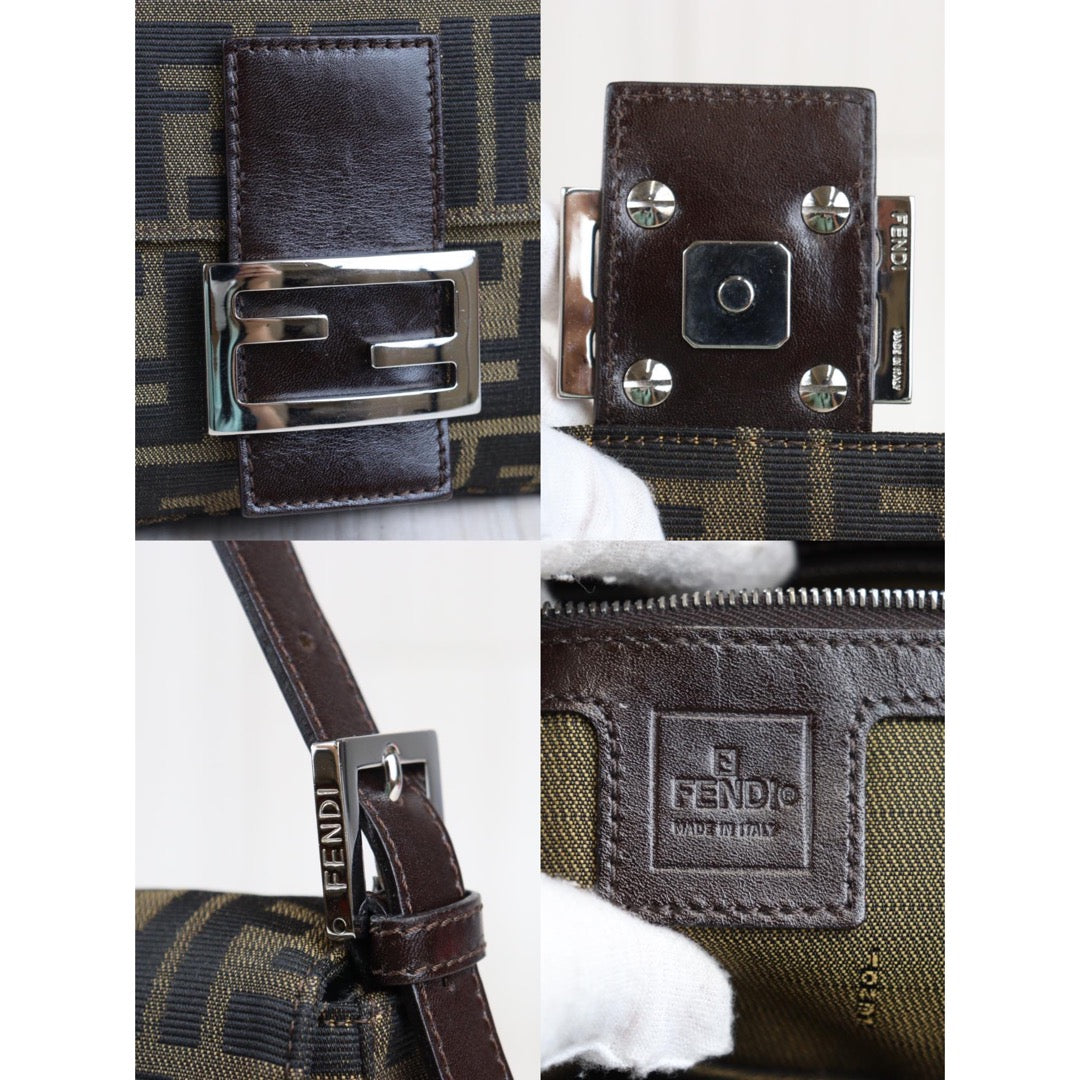 Rank A| FENDI Zucca Mamma Baguette Shoulder Bag |23051904