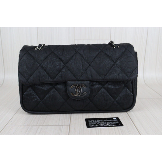 Rank AB | CHANEL Campus Shoulder Bag 30 Black|V23062339