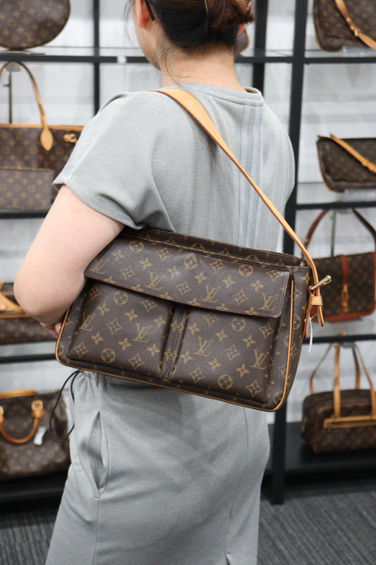 Rank A |LV Monogram Viva Cite GM Shoulder Bag|23042703