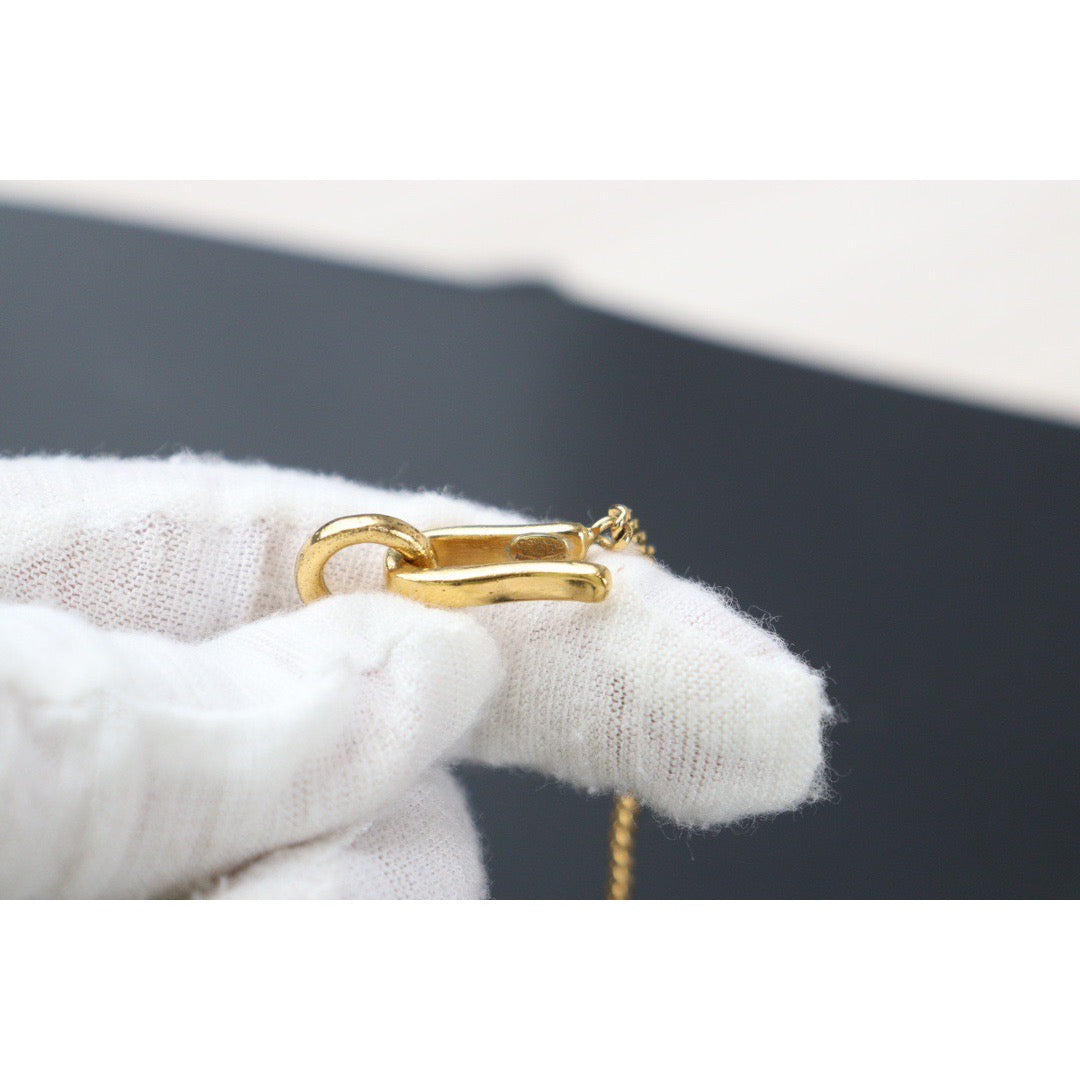 Rank A | CHANEL Coco Pearl 18k Gold Plated Necklace|23071909