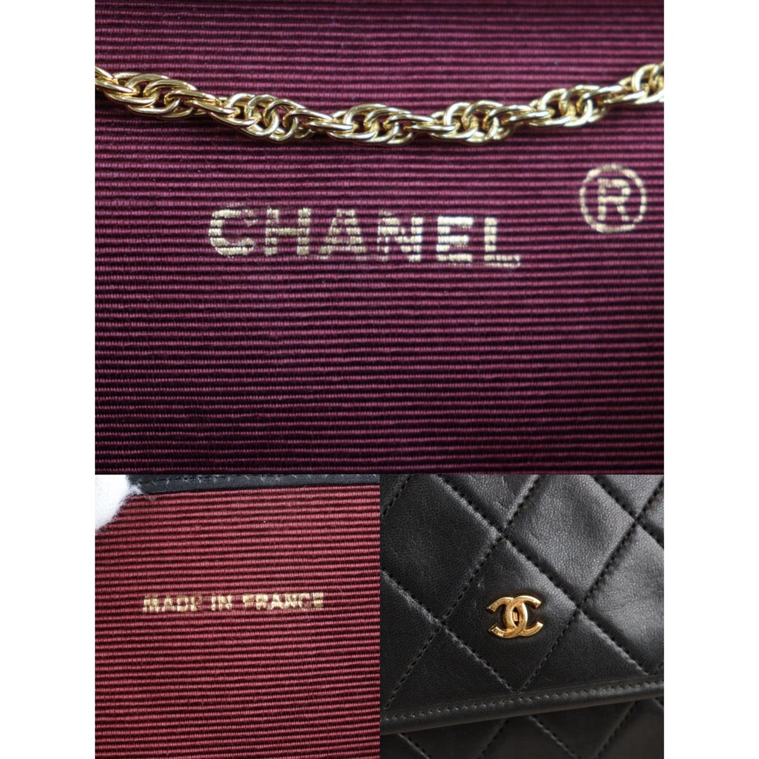 Rank A | CHANEL Mini Coco Mark Matrasse Lambskin Chain Shoulder Bag |V23053002
