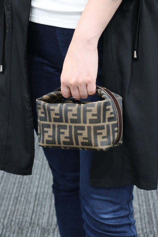 Rank A | FENDI Zucca Handbag |23050903