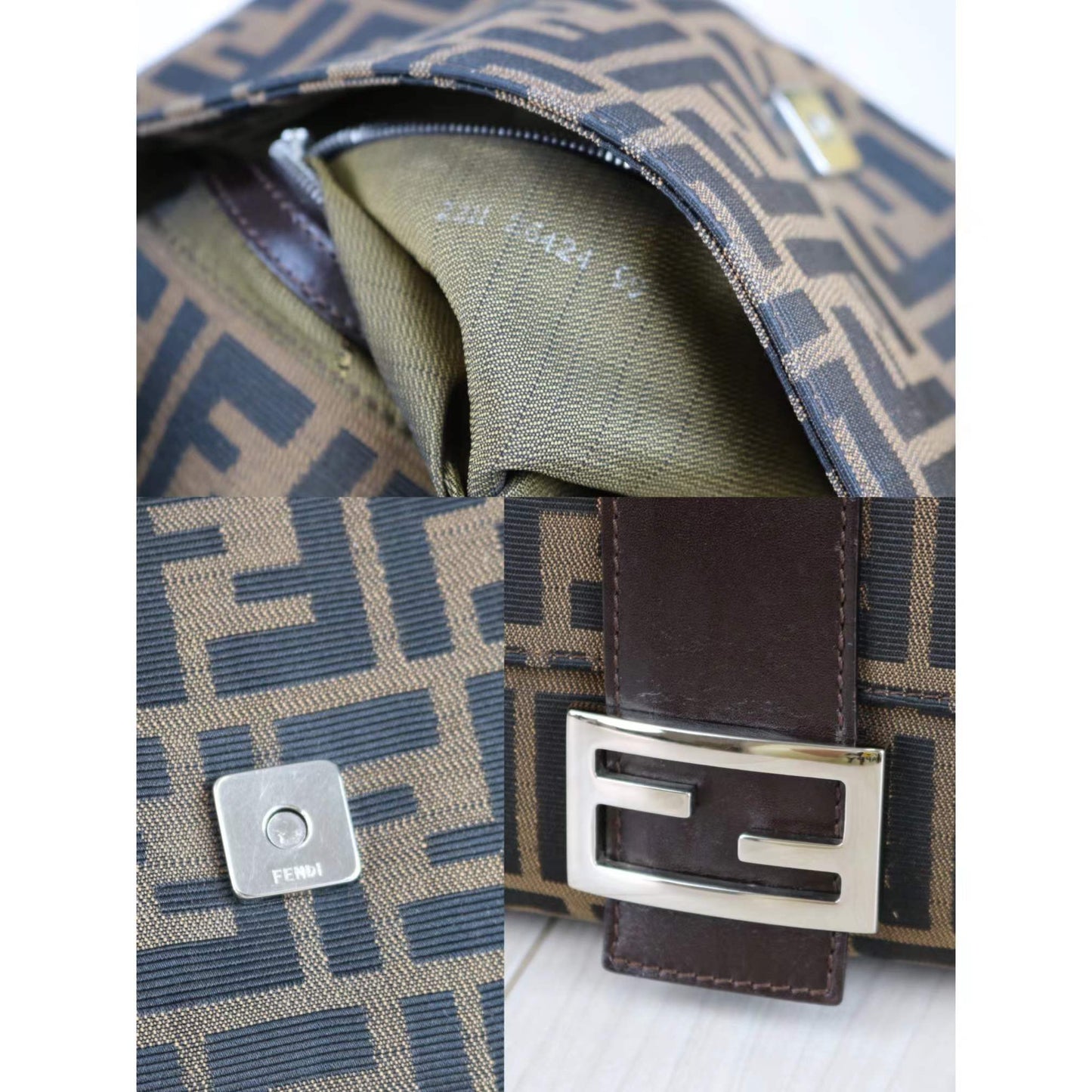 Rank A | FENDI Zucca Mamma Baguette Shoulder Bag |012702