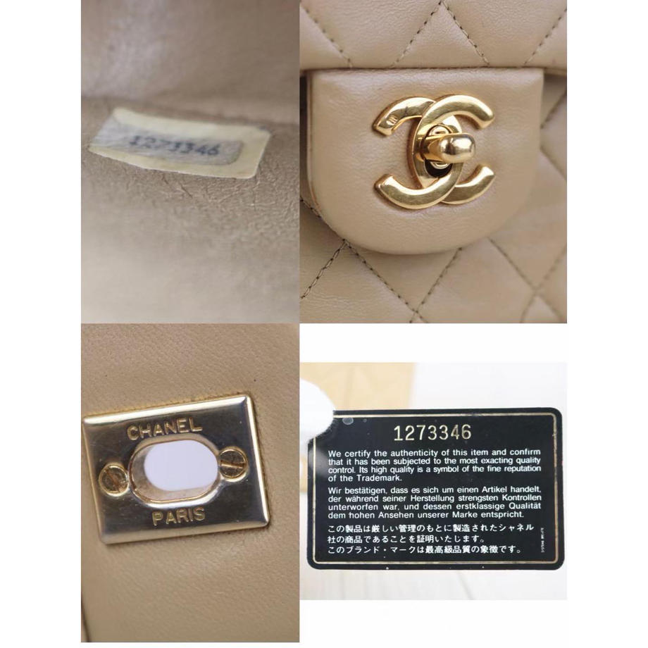Rank AB | CHANEL Matrasse Lamb SkinDouble Flap Double Chain Bag |091001