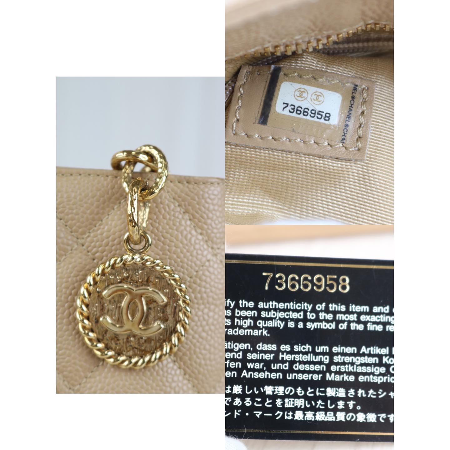 Rank A | CHANEL Caviar Skin Leather Calf Leather Tote Bag|112501