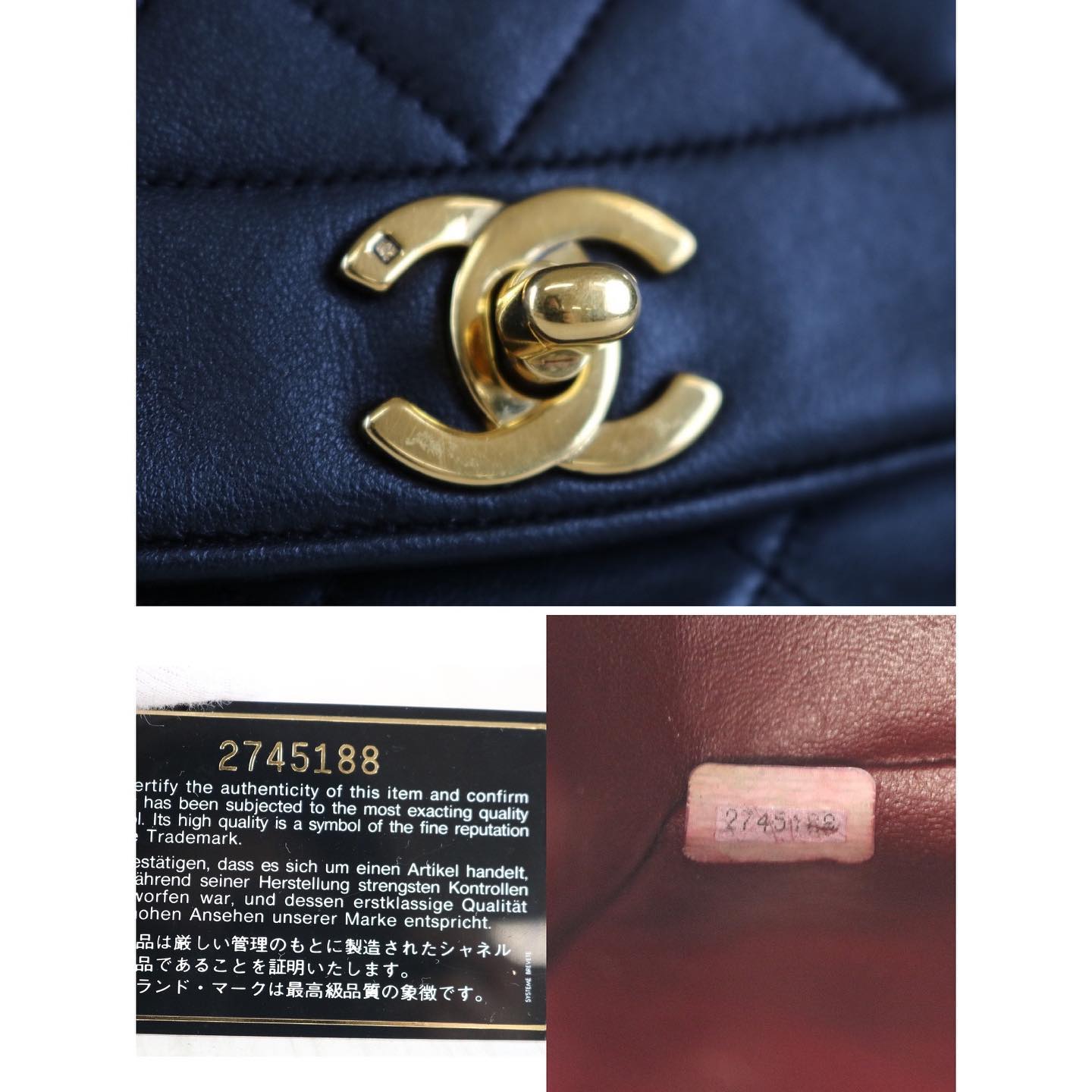 Rank AB | CHANEL Matrasse Diana Lamb Skin Double Flap Double Chain Bag |071602