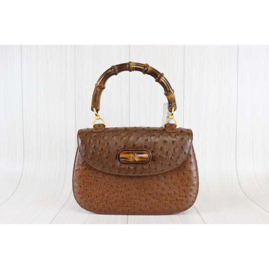 Rank AB | GUCCI 1980s Classic Bamboo Top Handle Bag |091615