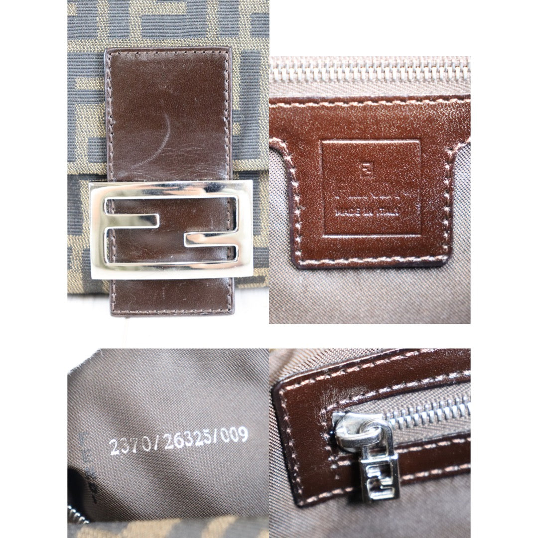 Rank A| FENDI Zucca Mamma Baguette Shoulder Bag |091904