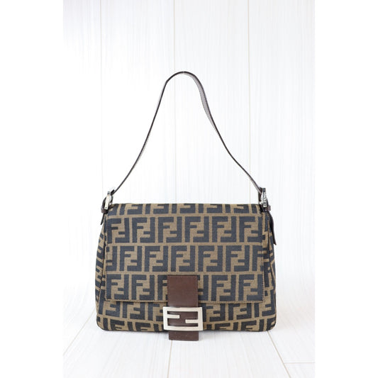 Rank A| FENDI Zucca Mamma Baguette Shoulder Bag |092105