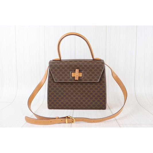 Rank A | CELINE Macadam Shoulder bag |092107