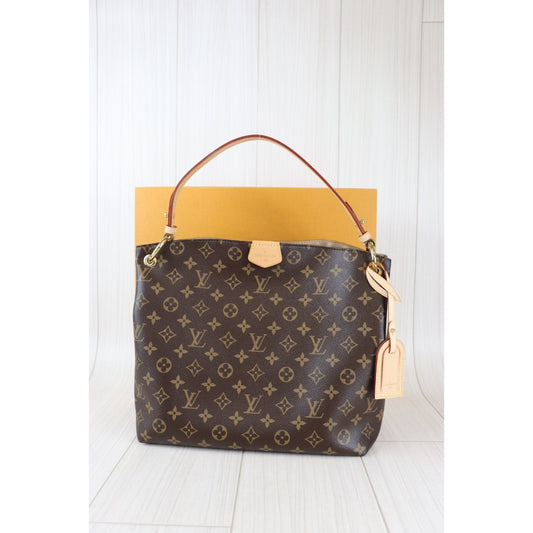 Rank S| LV Monogram Canvas Graceful Shoulder Bag|092325