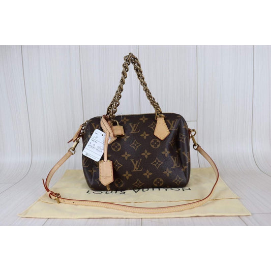 Rank AB | LV Monogram Speedy Chain 20|091314