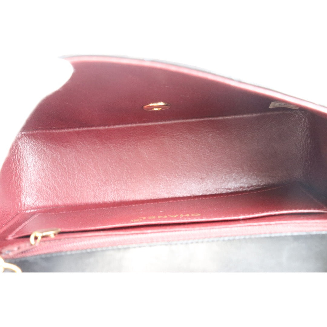 Rank A | CHANEL Matrasse Diana 22 Lamb Skin Double Flap Double Chain Bag |092607