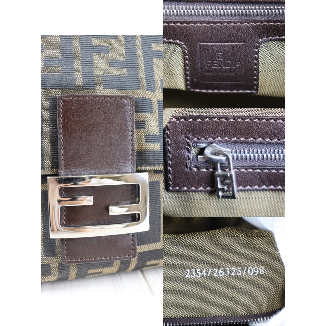 Rank A| FENDI Zucca Mamma Baguette Shoulder Bag |092704