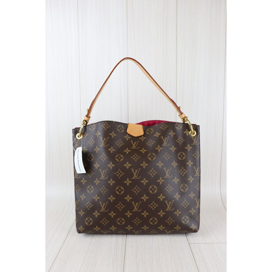 Rank A| LV Monogram Canvas Graceful Shoulder Bag|092914