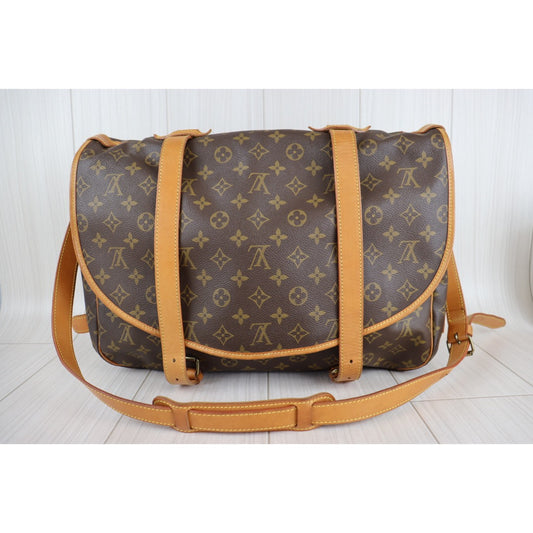 Rank AB| LV Monogram Saumur GM 43 Shoulder Bag|092927