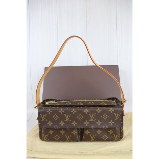 Rank A |LV Monogram Viva Cite MM Shoulder Bag|092928