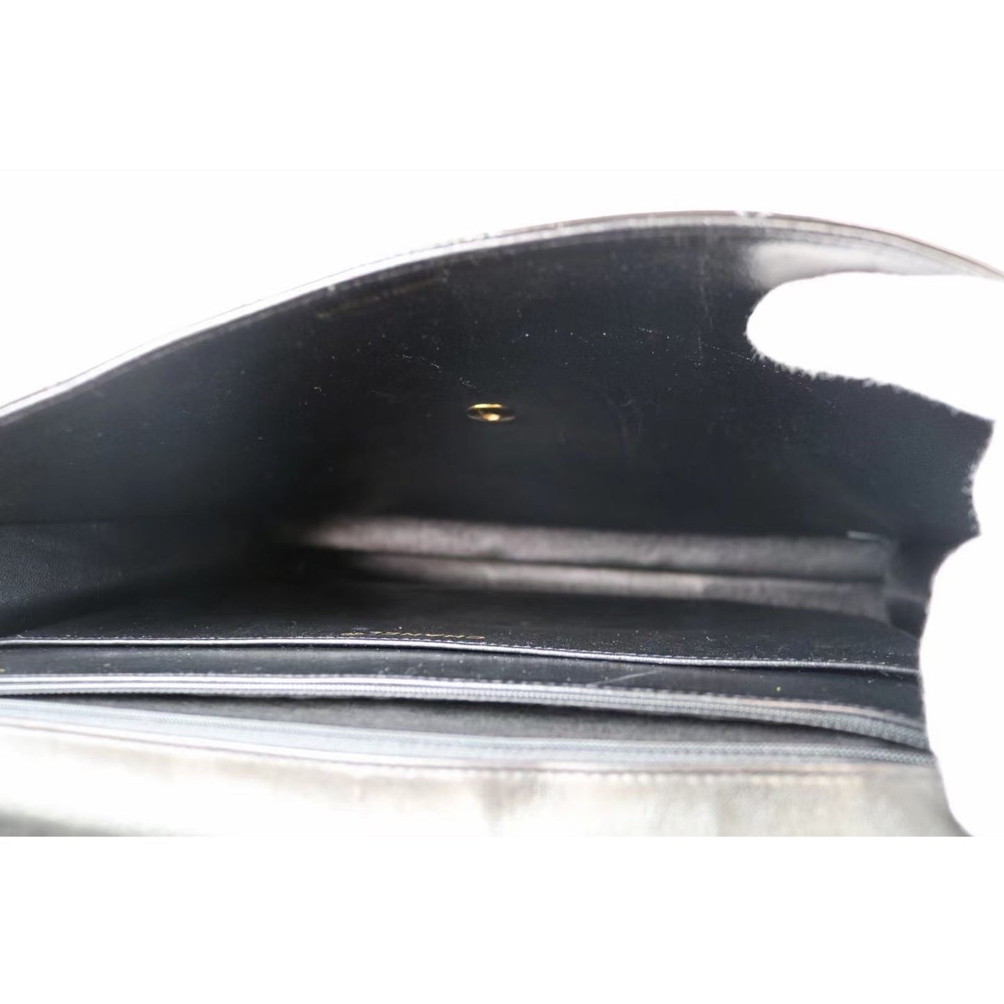 Rank A |CHANEL Matrasse Briefcase Patent Leather |012101