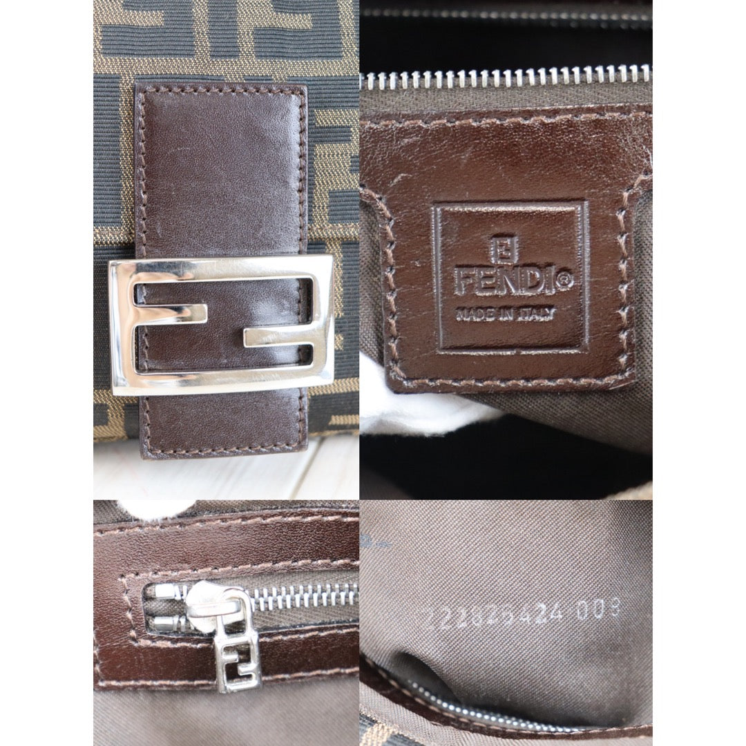 Rank A | FENDI Zucca Mamma Baguette Shoulder Bag |22100303