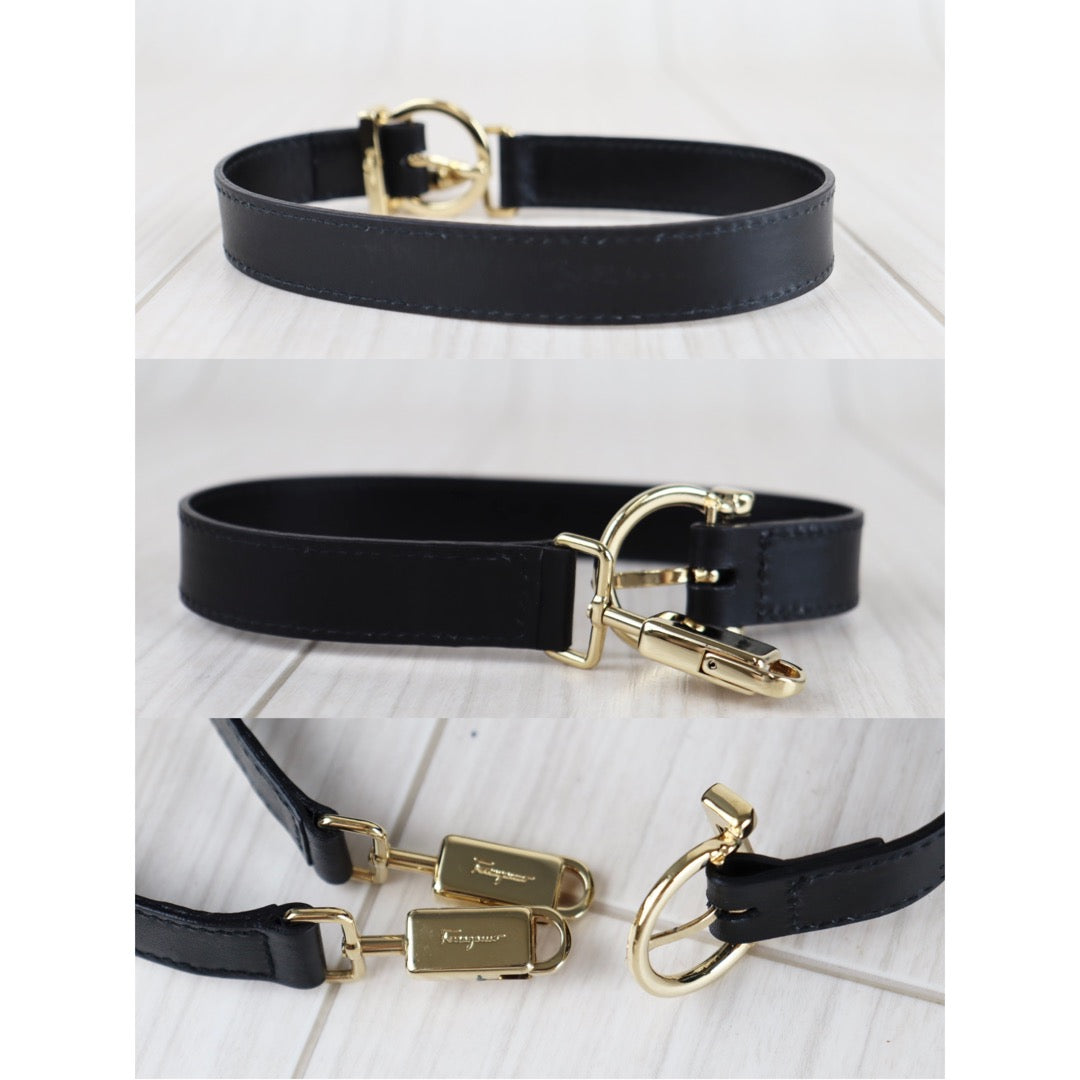 Rank A |Ferragamo Gancini 2WAY Handbag Shoulderbag|22100304