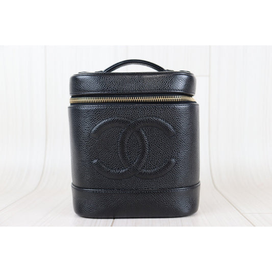 Rank A | CHANEL Caviar Skin Vanity Handbag |2100408