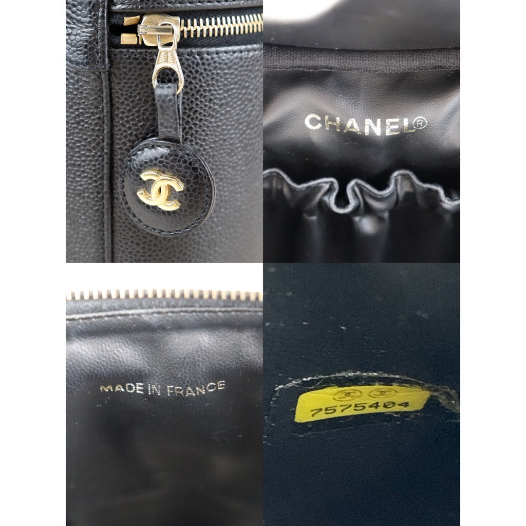 Rank A | CHANEL Caviar Skin Vanity Handbag |2100408