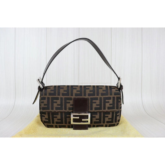Rank A | FENDI Zucca Mamma Baguette Shoulder Bag |22101901