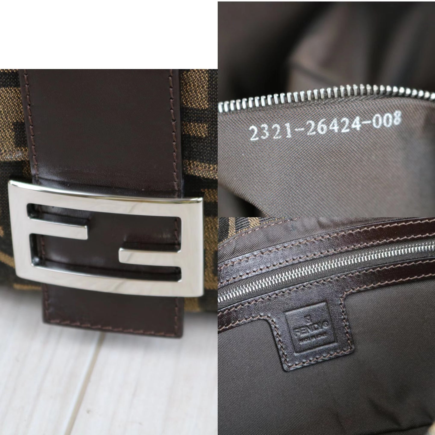 Rank A | FENDI Zucca Mamma Baguette Shoulder Bag |012809