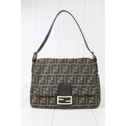 Rank A | FENDI Zucca Mamma Baguette Shoulder Bag |090309