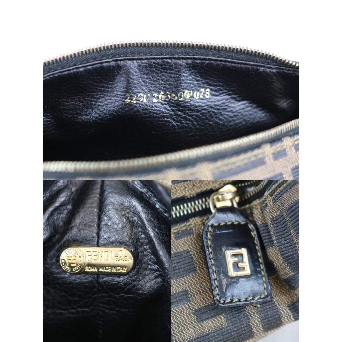 Rank AB | FENDI Zucca Handbag |012611