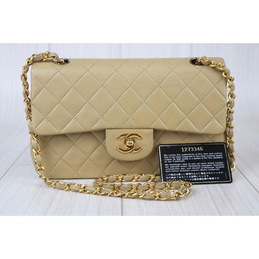 Rank AB | CHANEL Matrasse Lamb SkinDouble Flap Double Chain Bag |091001