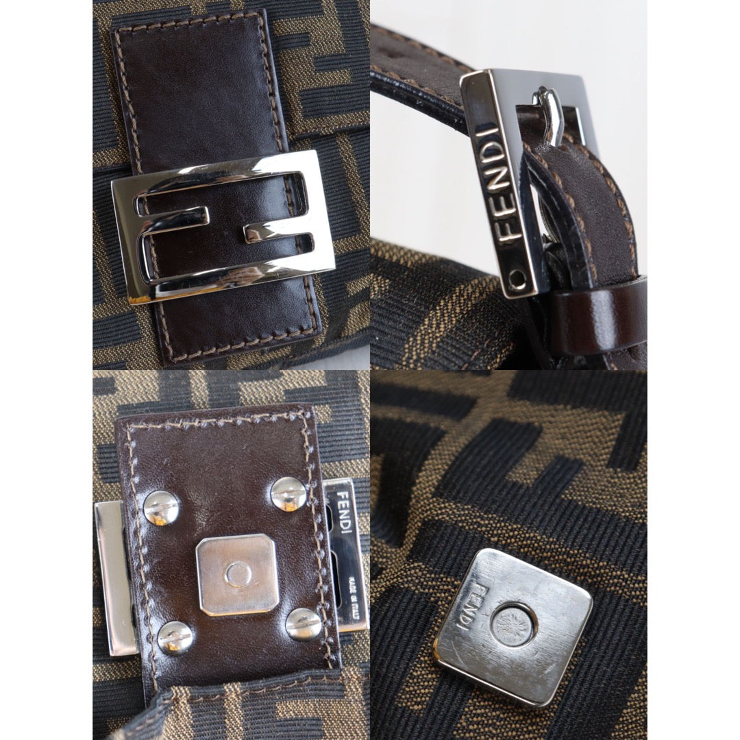 Rank A| FENDI Zucca Mamma Baguette Shoulder Bag |22122701