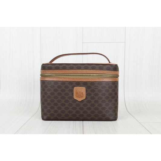 Rank A | CELINE Macadam Vanity Handbag |22112504