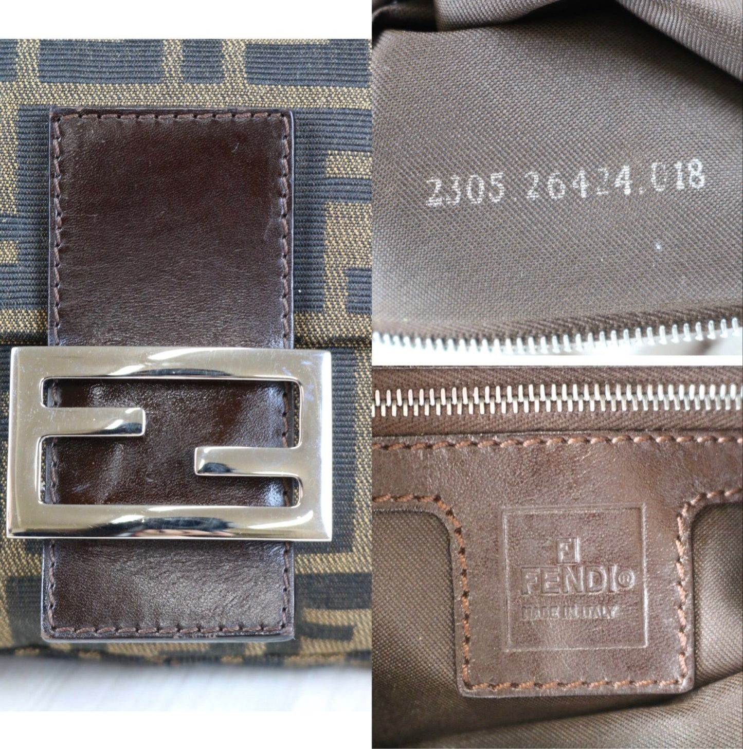 W-Rank A | FENDI Zucca Mamma Baguette Shoulder Bag |070207