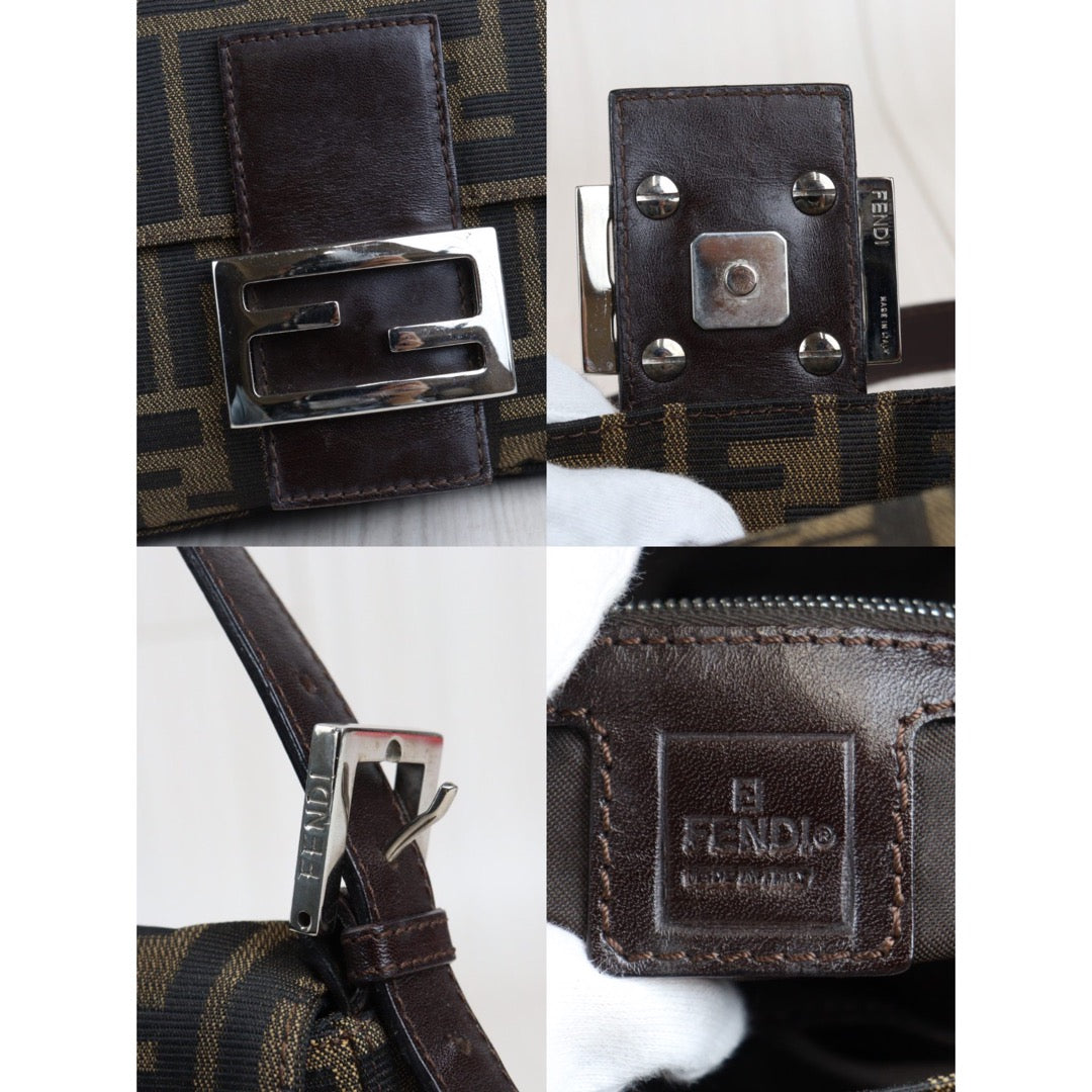 Rank A| FENDI Zucca Mamma Baguette Shoulder Bag |23033103
