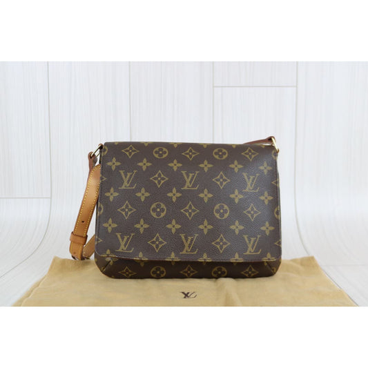 Rank A | LV Monogram Musette Tango Shoulder Bag|032330