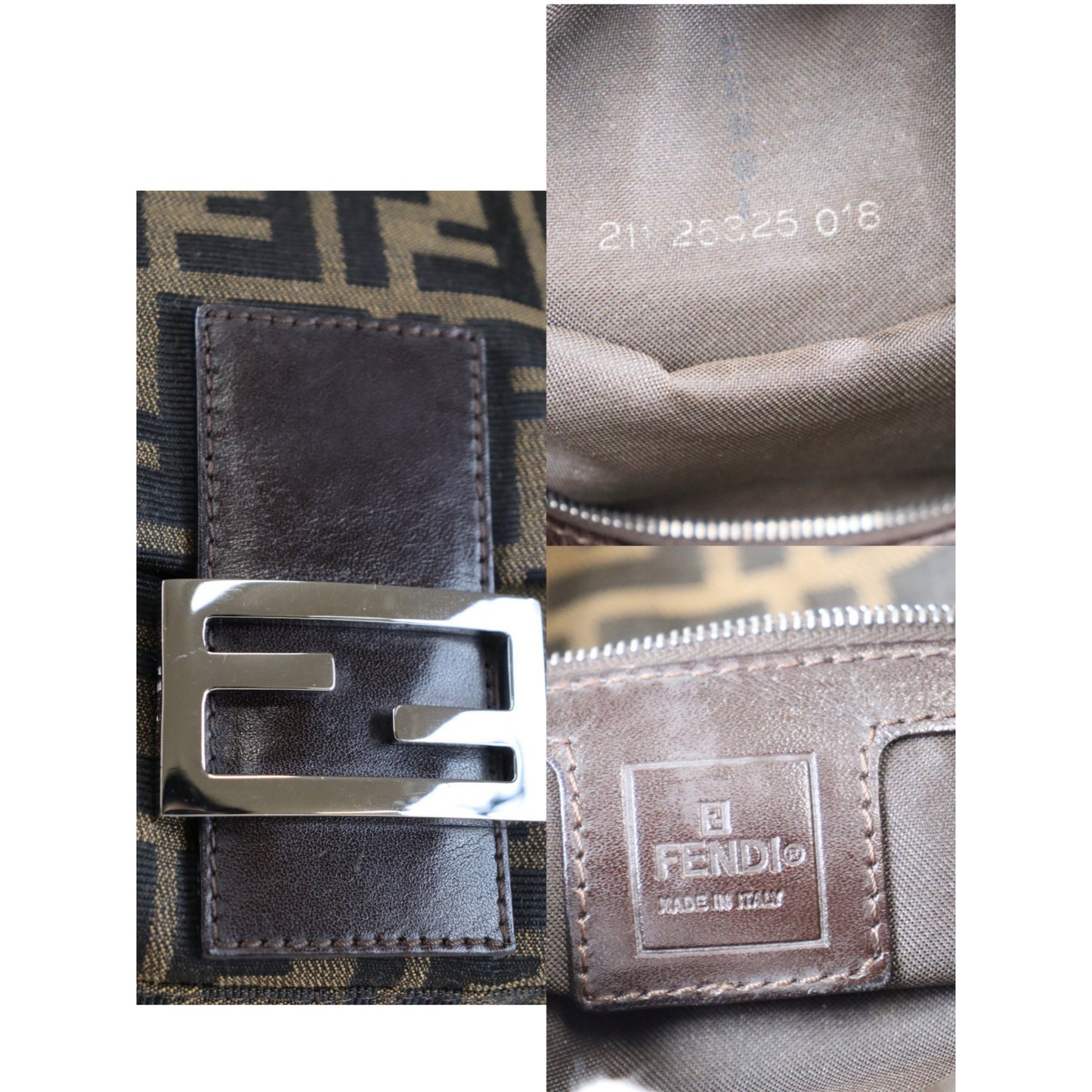 Rank A| FENDI Zucca Mamma Baguette Shoulder Bag |080204