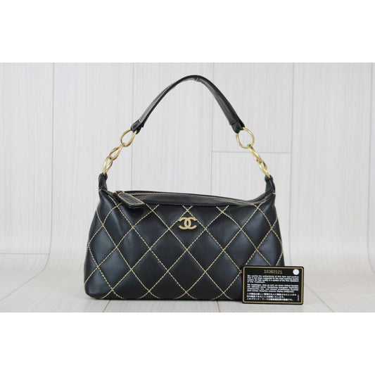 Rank A |CHANEL Lamb Skin Shoulder Bag|052115